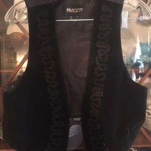 Vintage 1980's Black Suede Vest